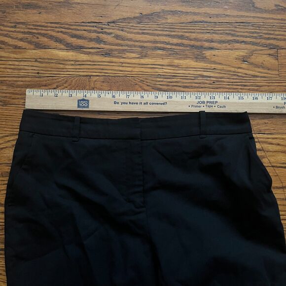 MM Lafleur Dress Pants Women’s 8 Black Straight Leg Trouser Slacks Wool Stretch - Picture 4 of 10